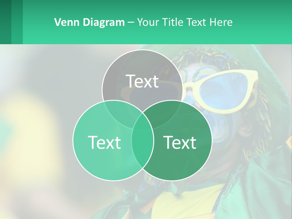 A Man With His Face Painted In Blue And Yellow PowerPoint Template