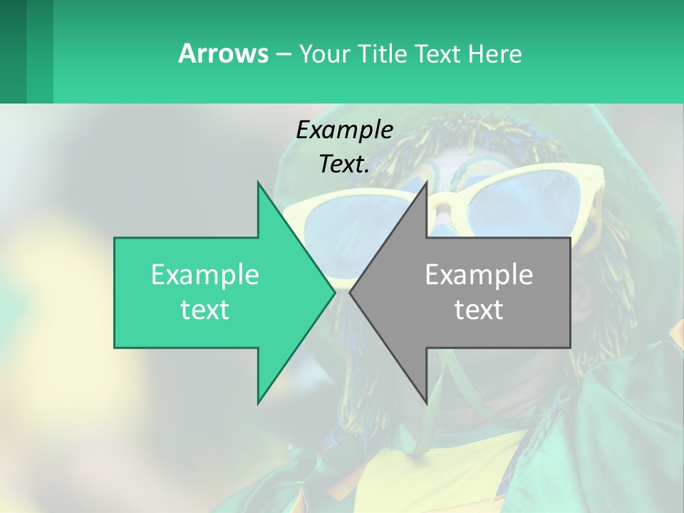 A Man With His Face Painted In Blue And Yellow PowerPoint Template