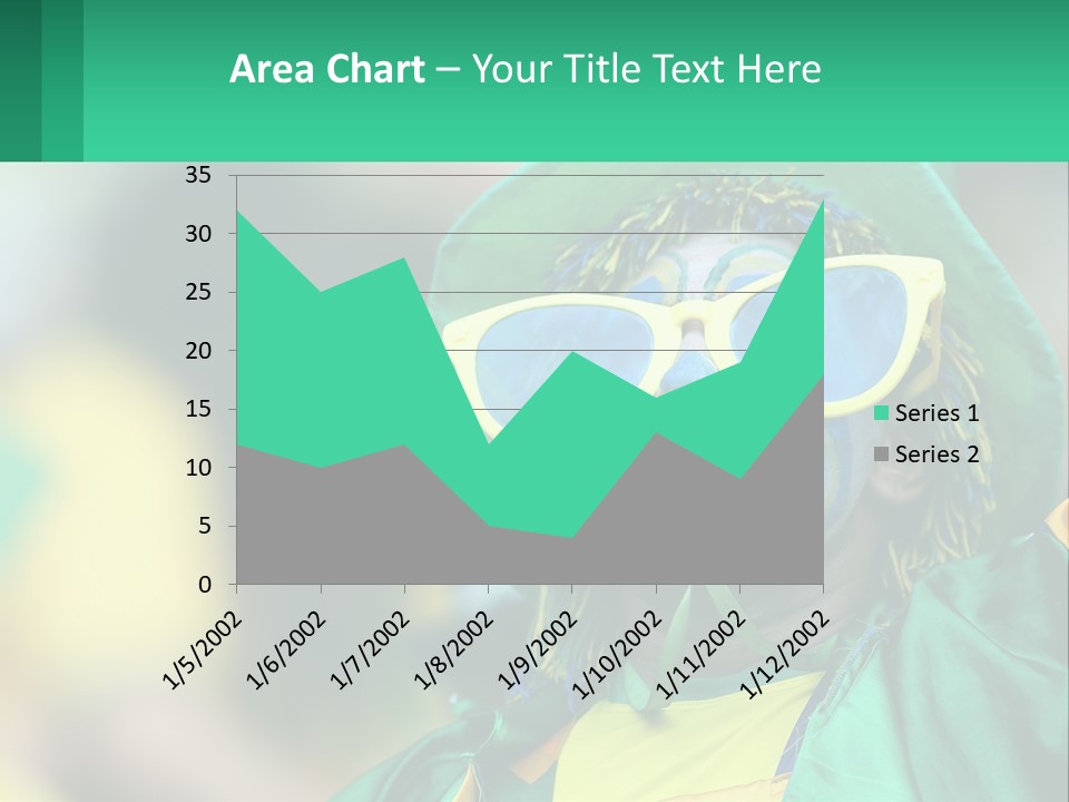 A Man With His Face Painted In Blue And Yellow PowerPoint Template