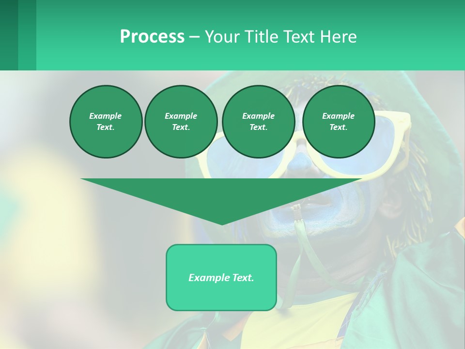 A Man With His Face Painted In Blue And Yellow PowerPoint Template