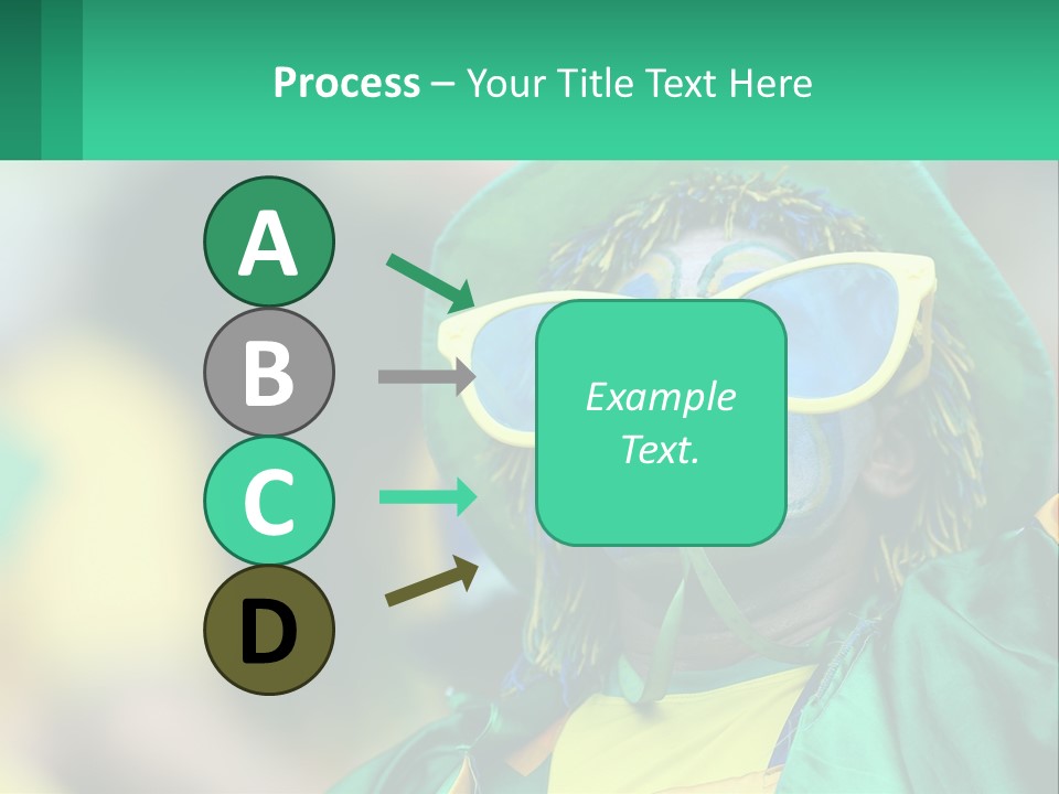 A Man With His Face Painted In Blue And Yellow PowerPoint Template
