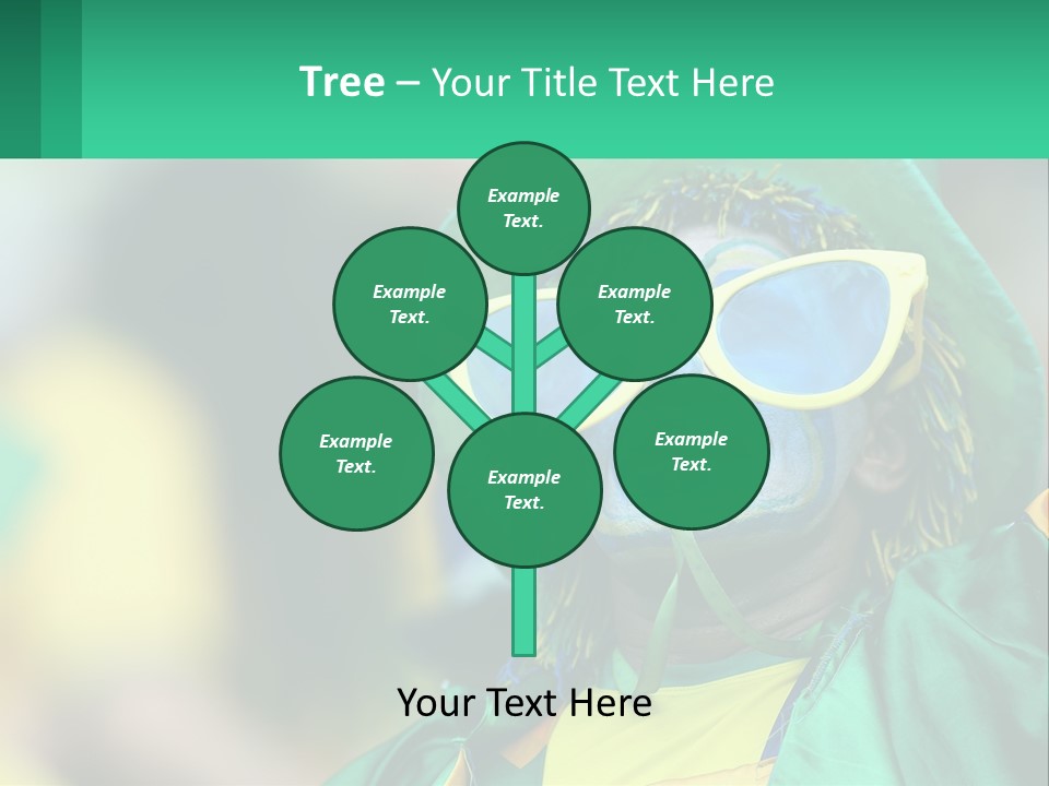 A Man With His Face Painted In Blue And Yellow PowerPoint Template