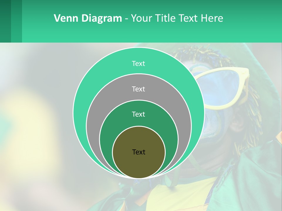A Man With His Face Painted In Blue And Yellow PowerPoint Template