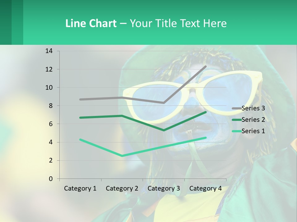 A Man With His Face Painted In Blue And Yellow PowerPoint Template