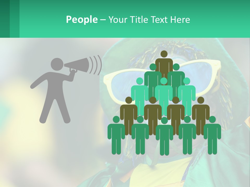 A Man With His Face Painted In Blue And Yellow PowerPoint Template