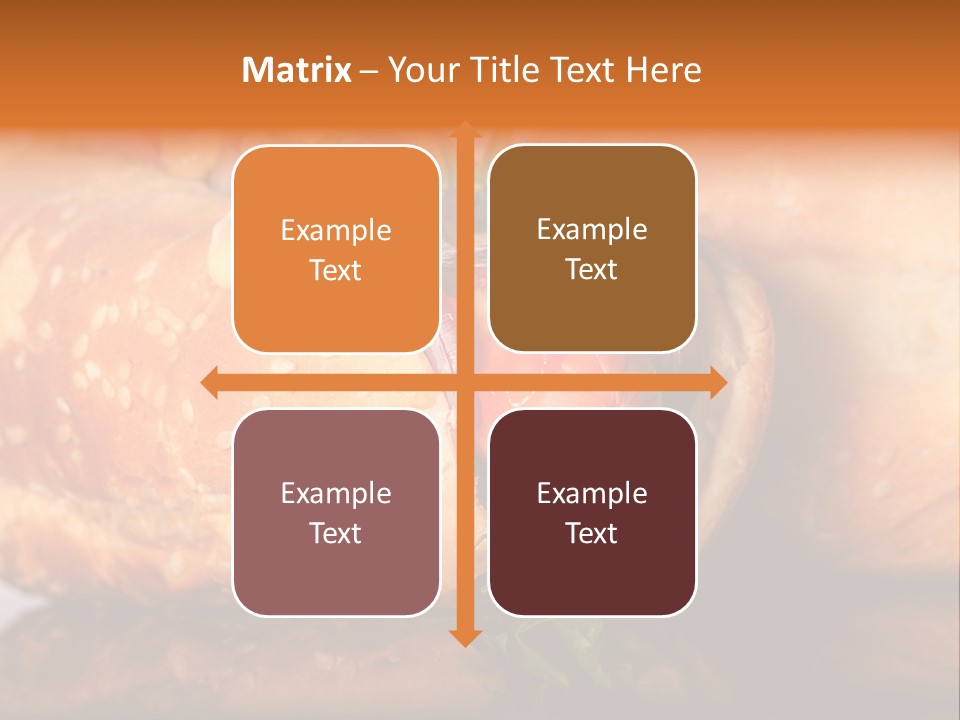 A Close Up Of A Sandwich On A Plate PowerPoint Template