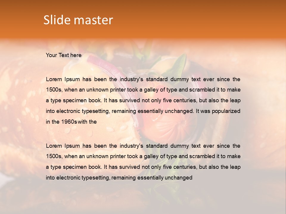 A Close Up Of A Sandwich On A Plate PowerPoint Template