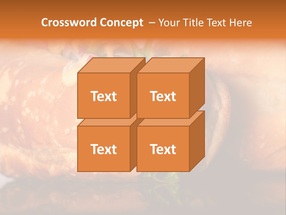 A Close Up Of A Sandwich On A Plate PowerPoint Template