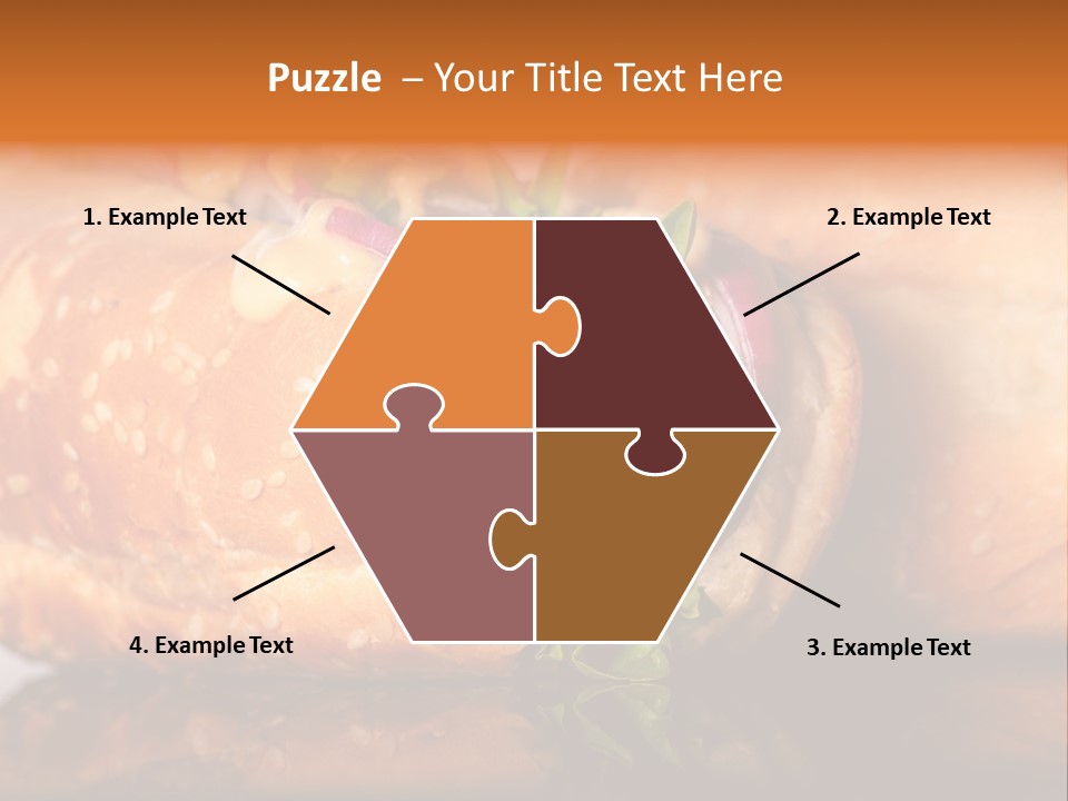 A Close Up Of A Sandwich On A Plate PowerPoint Template