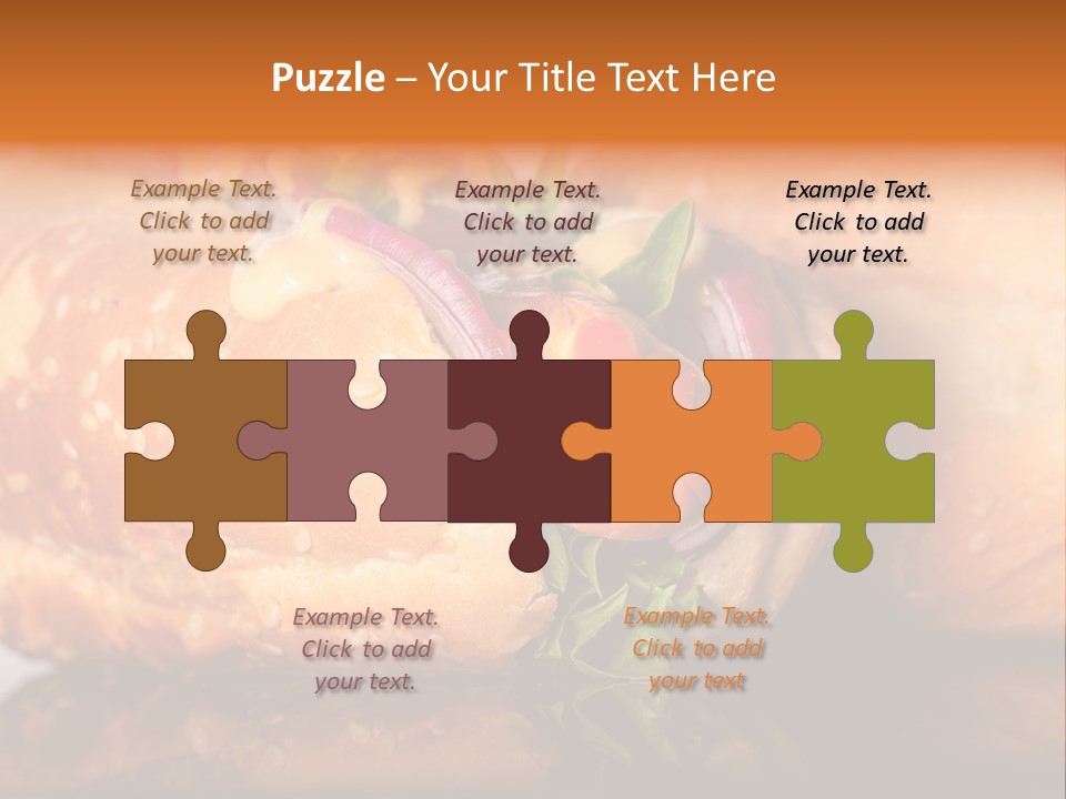 A Close Up Of A Sandwich On A Plate PowerPoint Template