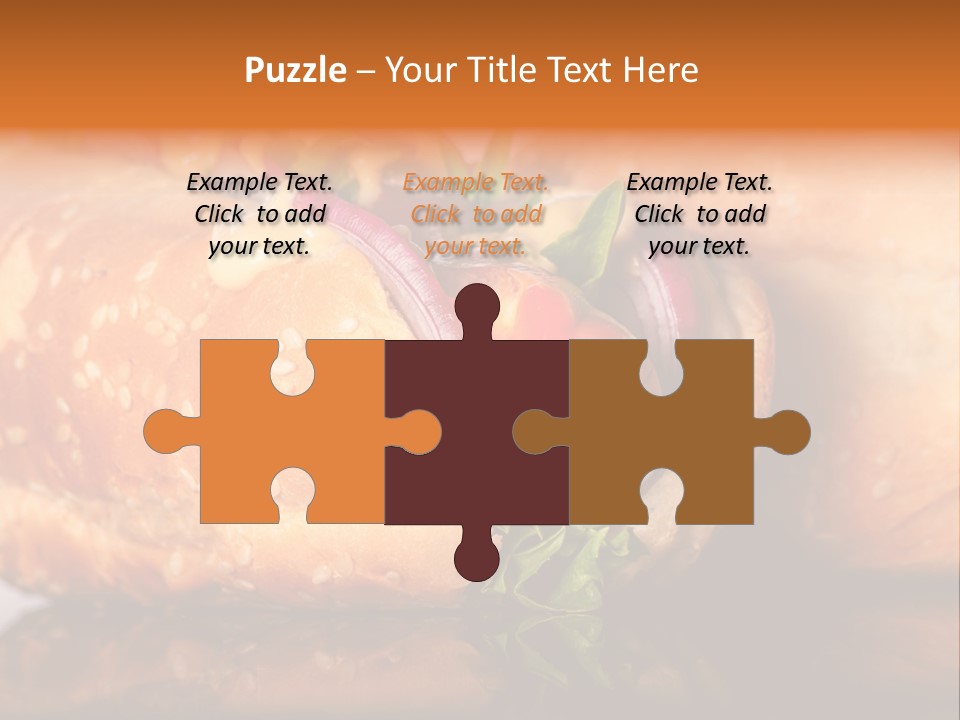 A Close Up Of A Sandwich On A Plate PowerPoint Template