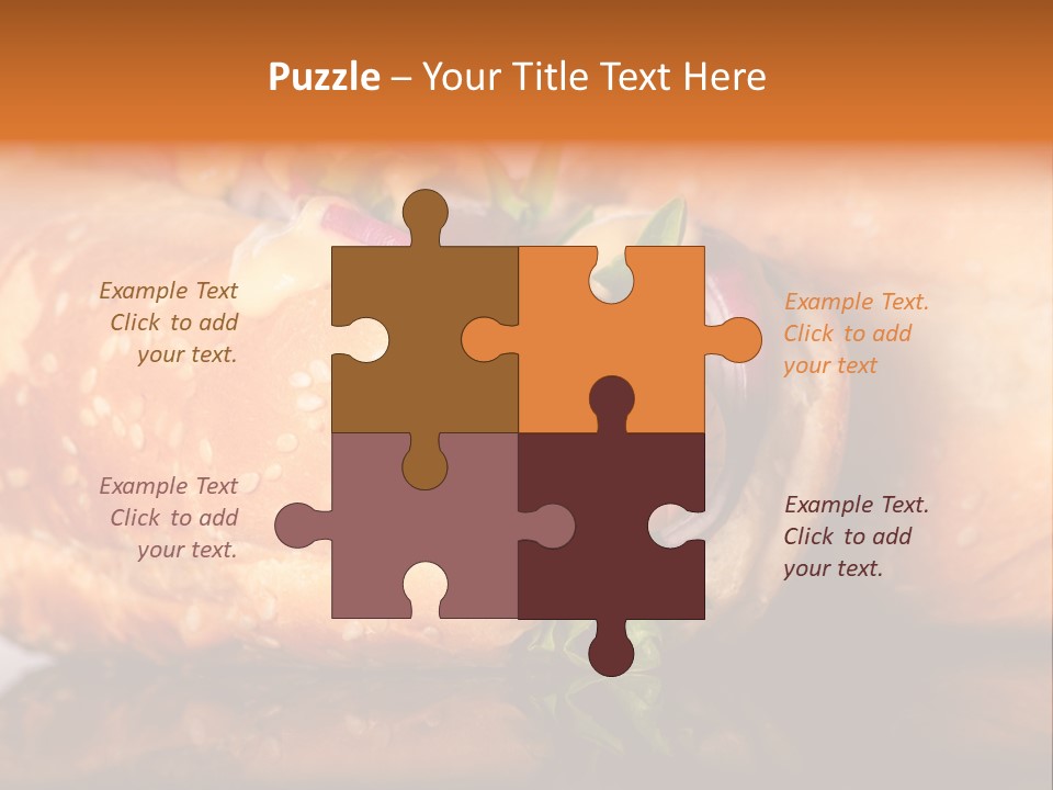 A Close Up Of A Sandwich On A Plate PowerPoint Template