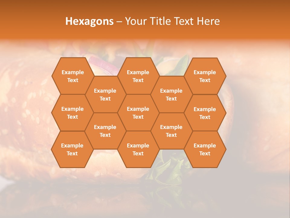 A Close Up Of A Sandwich On A Plate PowerPoint Template