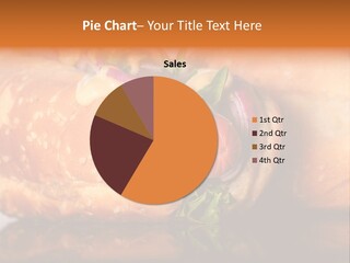 A Close Up Of A Sandwich On A Plate PowerPoint Template