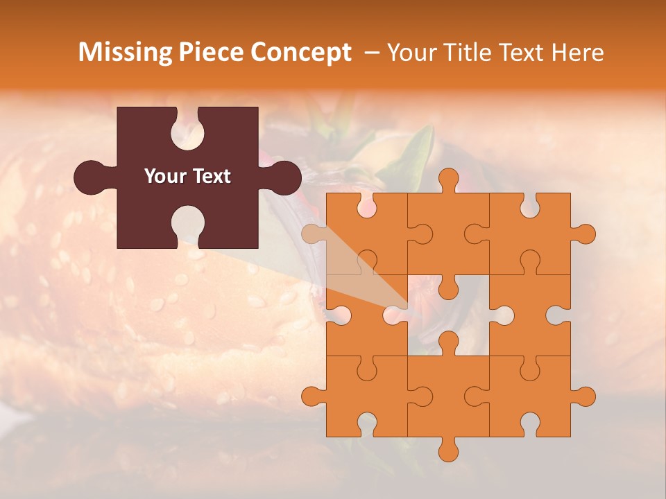 A Close Up Of A Sandwich On A Plate PowerPoint Template
