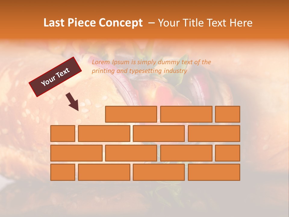 A Close Up Of A Sandwich On A Plate PowerPoint Template
