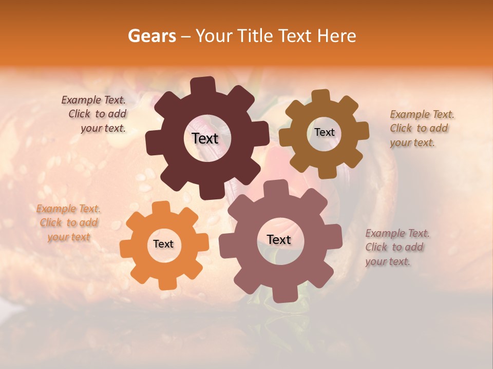 A Close Up Of A Sandwich On A Plate PowerPoint Template