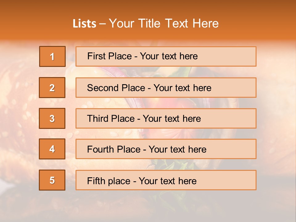 A Close Up Of A Sandwich On A Plate PowerPoint Template