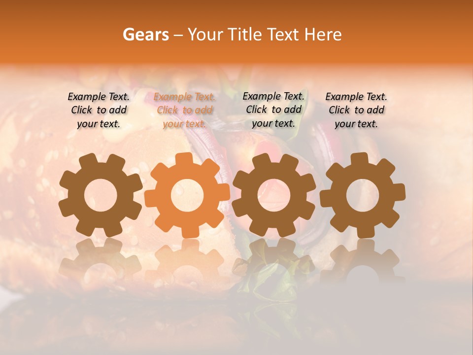 A Close Up Of A Sandwich On A Plate PowerPoint Template