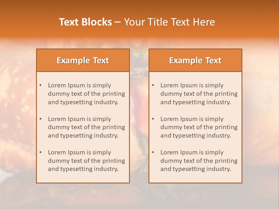A Close Up Of A Sandwich On A Plate PowerPoint Template