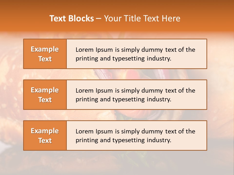 A Close Up Of A Sandwich On A Plate PowerPoint Template