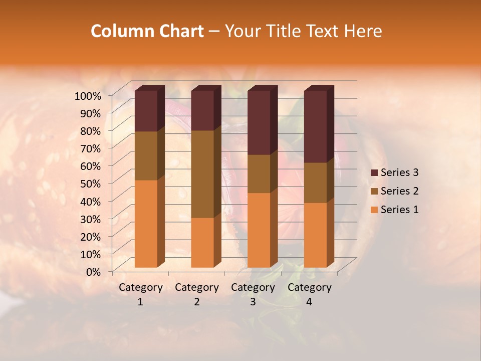 A Close Up Of A Sandwich On A Plate PowerPoint Template