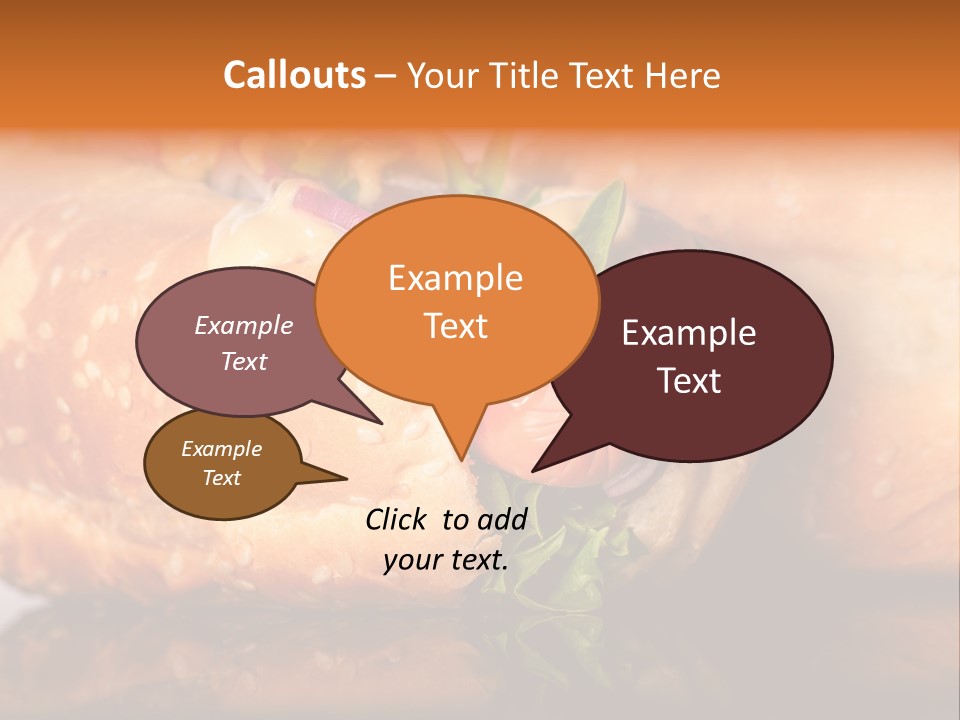 A Close Up Of A Sandwich On A Plate PowerPoint Template