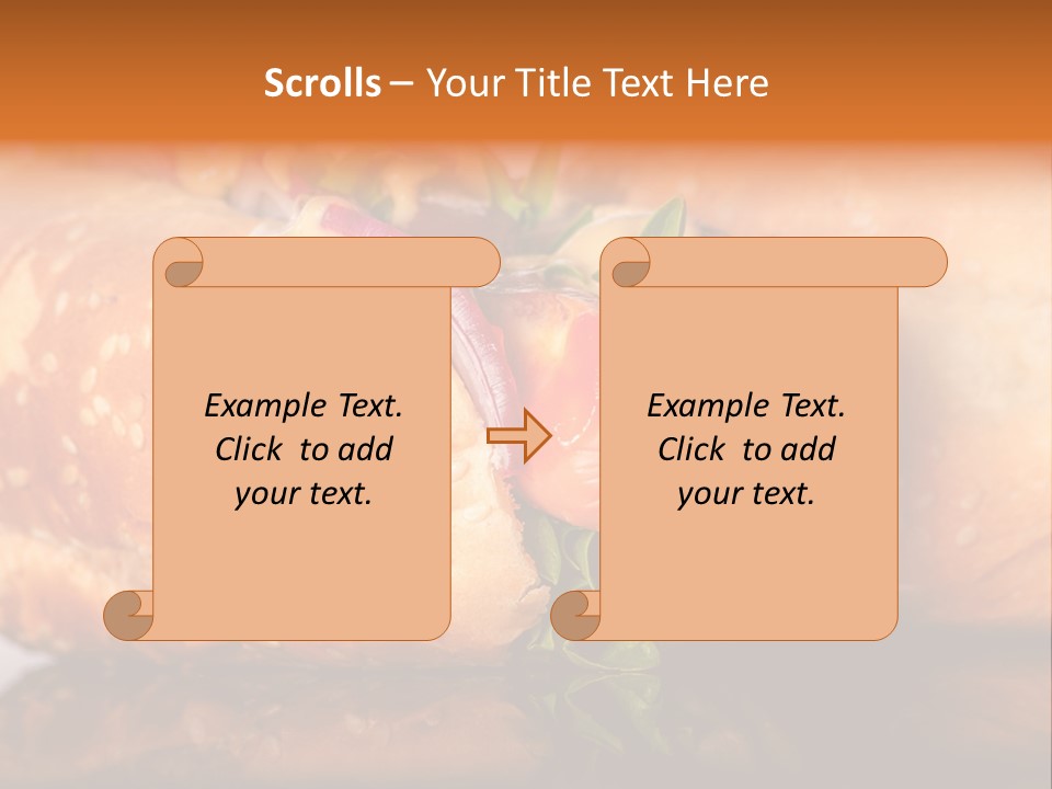 A Close Up Of A Sandwich On A Plate PowerPoint Template