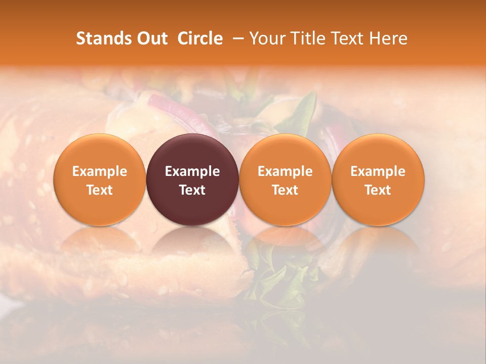 A Close Up Of A Sandwich On A Plate PowerPoint Template