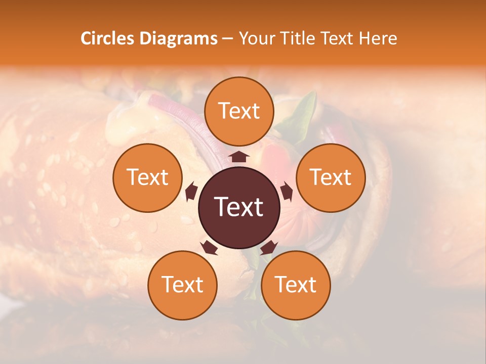 A Close Up Of A Sandwich On A Plate PowerPoint Template