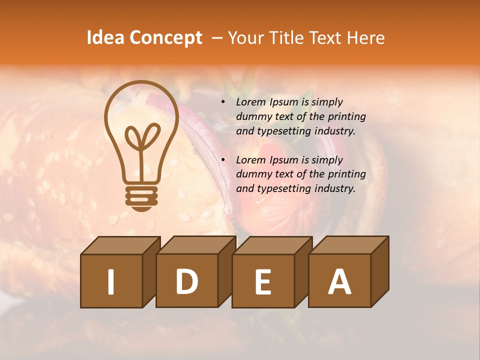 A Close Up Of A Sandwich On A Plate PowerPoint Template