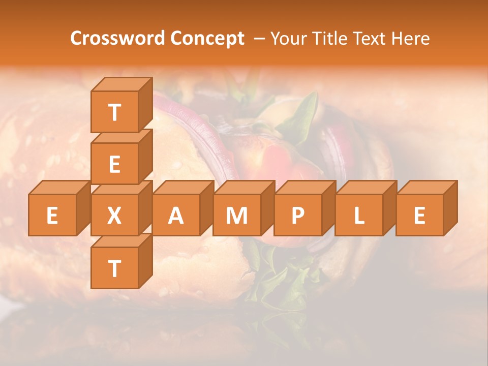 A Close Up Of A Sandwich On A Plate PowerPoint Template