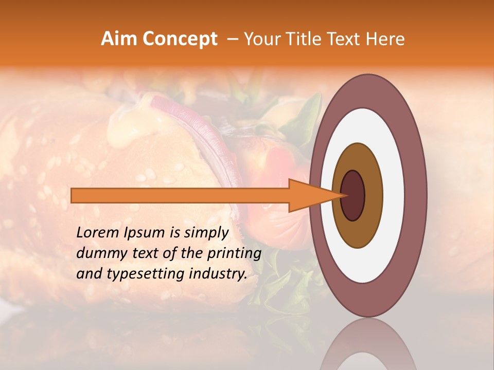 A Close Up Of A Sandwich On A Plate PowerPoint Template