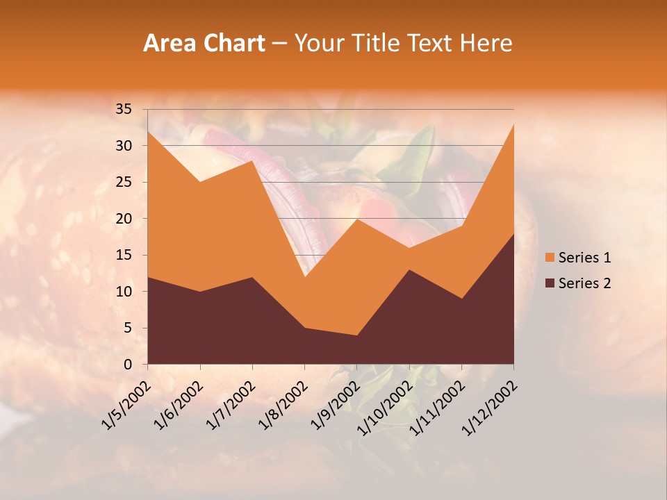 A Close Up Of A Sandwich On A Plate PowerPoint Template