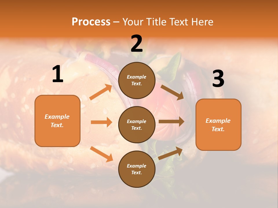 A Close Up Of A Sandwich On A Plate PowerPoint Template