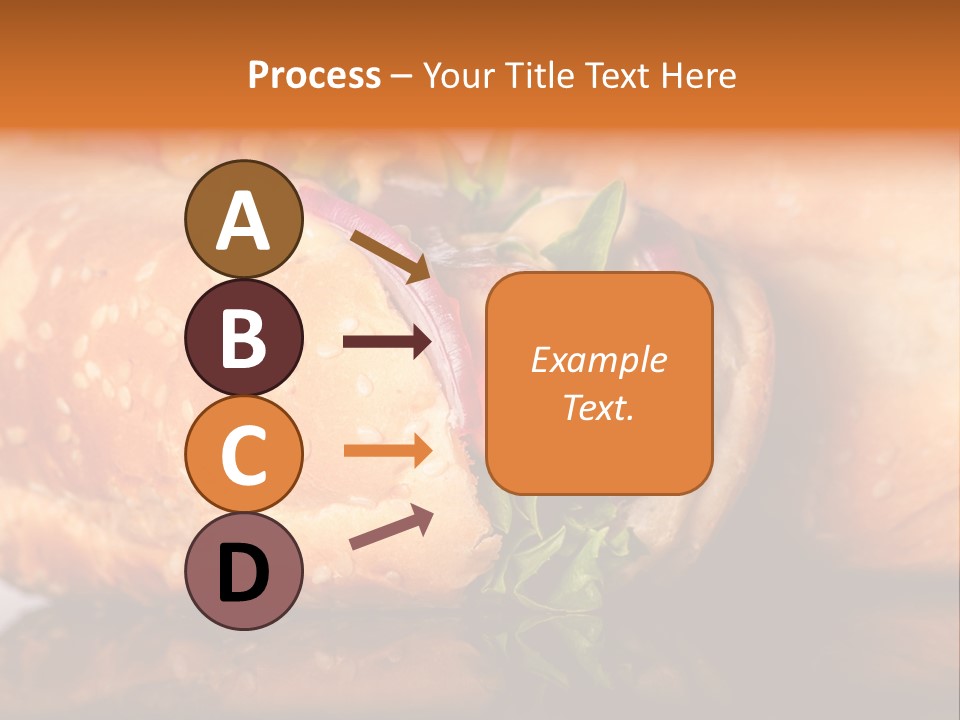 A Close Up Of A Sandwich On A Plate PowerPoint Template