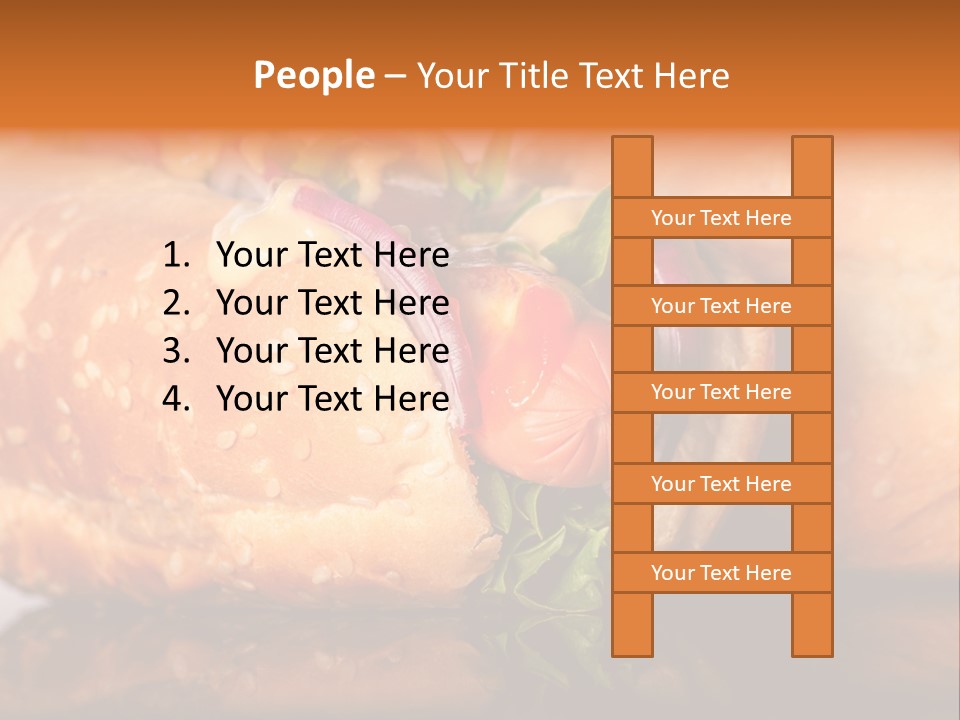 A Close Up Of A Sandwich On A Plate PowerPoint Template