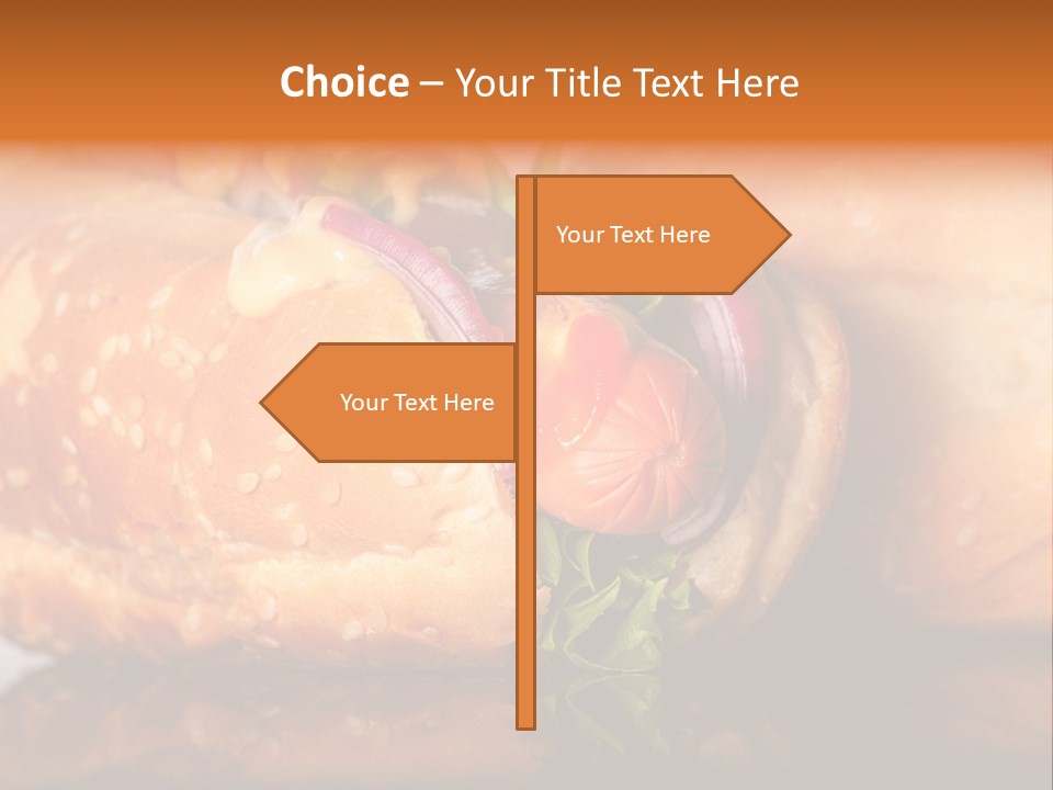 A Close Up Of A Sandwich On A Plate PowerPoint Template