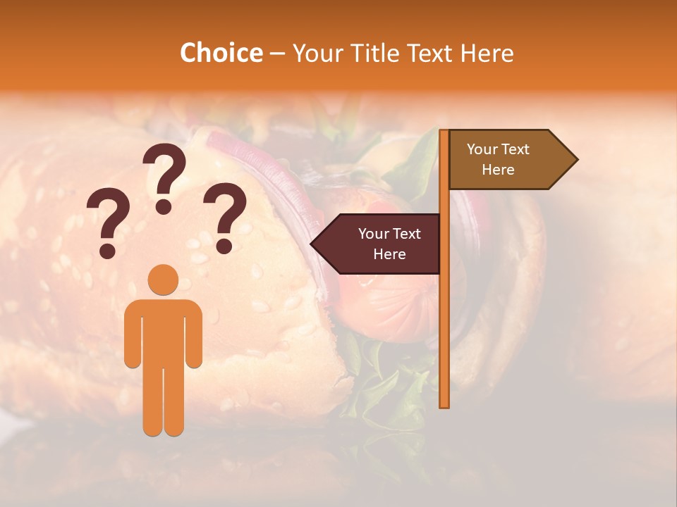 A Close Up Of A Sandwich On A Plate PowerPoint Template