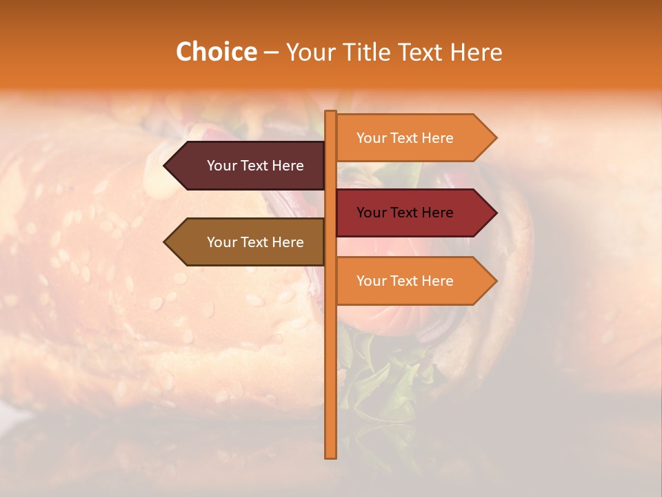 A Close Up Of A Sandwich On A Plate PowerPoint Template