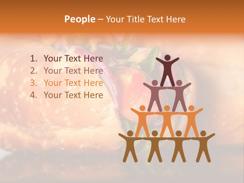 A Close Up Of A Sandwich On A Plate PowerPoint Template
