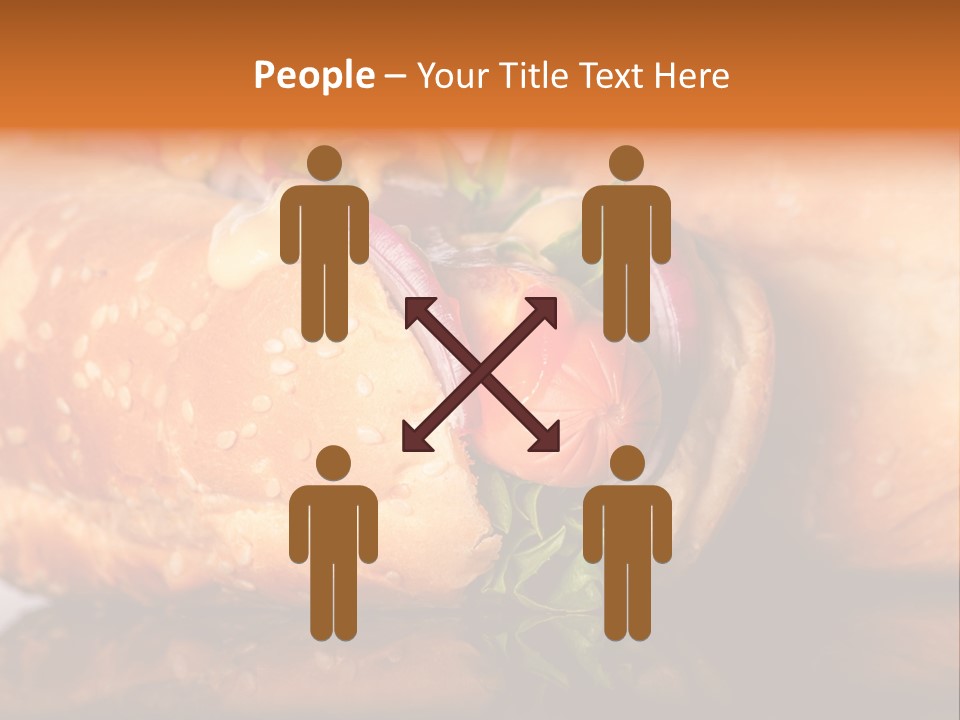 A Close Up Of A Sandwich On A Plate PowerPoint Template