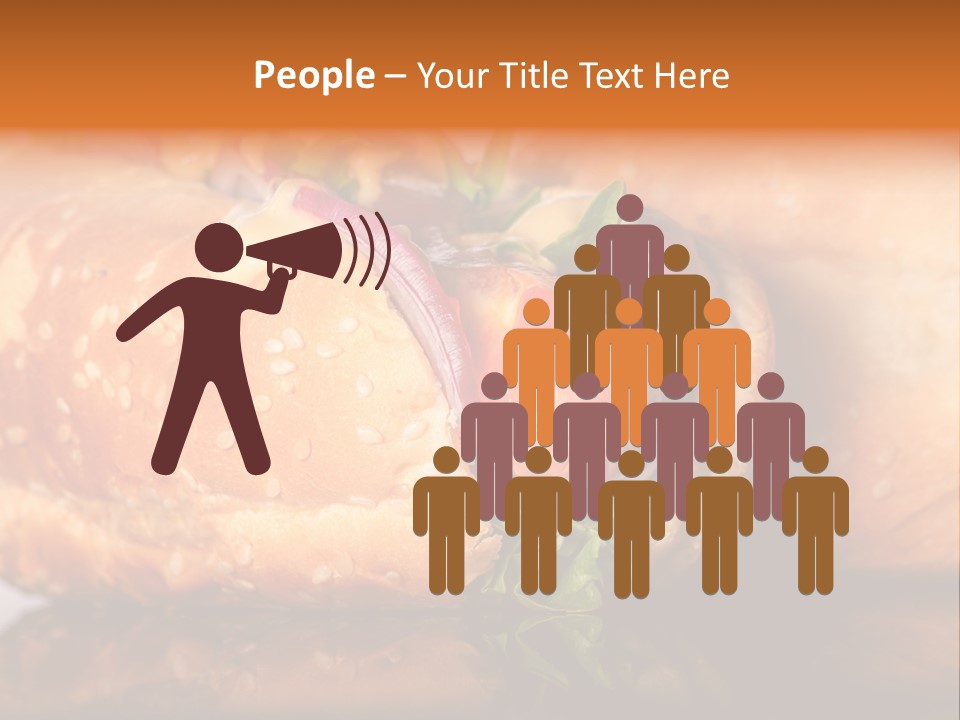 A Close Up Of A Sandwich On A Plate PowerPoint Template