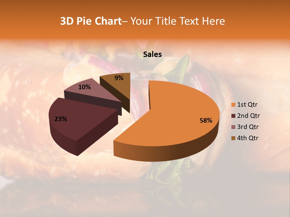 A Close Up Of A Sandwich On A Plate PowerPoint Template