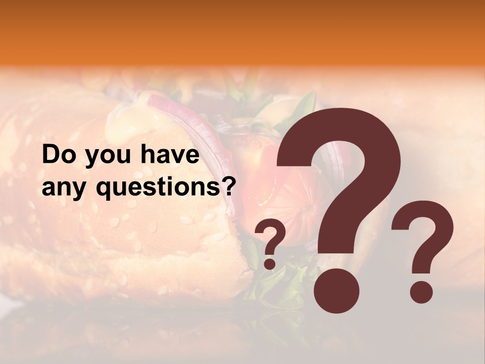 A Close Up Of A Sandwich On A Plate PowerPoint Template