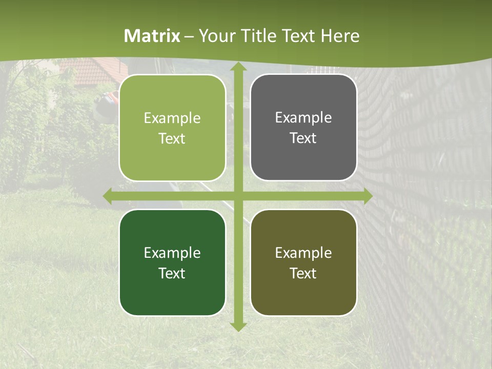 A Man Is Mowing The Grass With A Lawn Mower PowerPoint Template