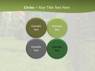 A Man Is Mowing The Grass With A Lawn Mower PowerPoint Template