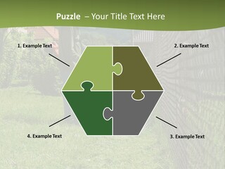A Man Is Mowing The Grass With A Lawn Mower PowerPoint Template