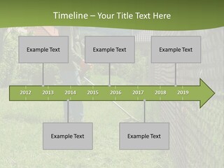A Man Is Mowing The Grass With A Lawn Mower PowerPoint Template