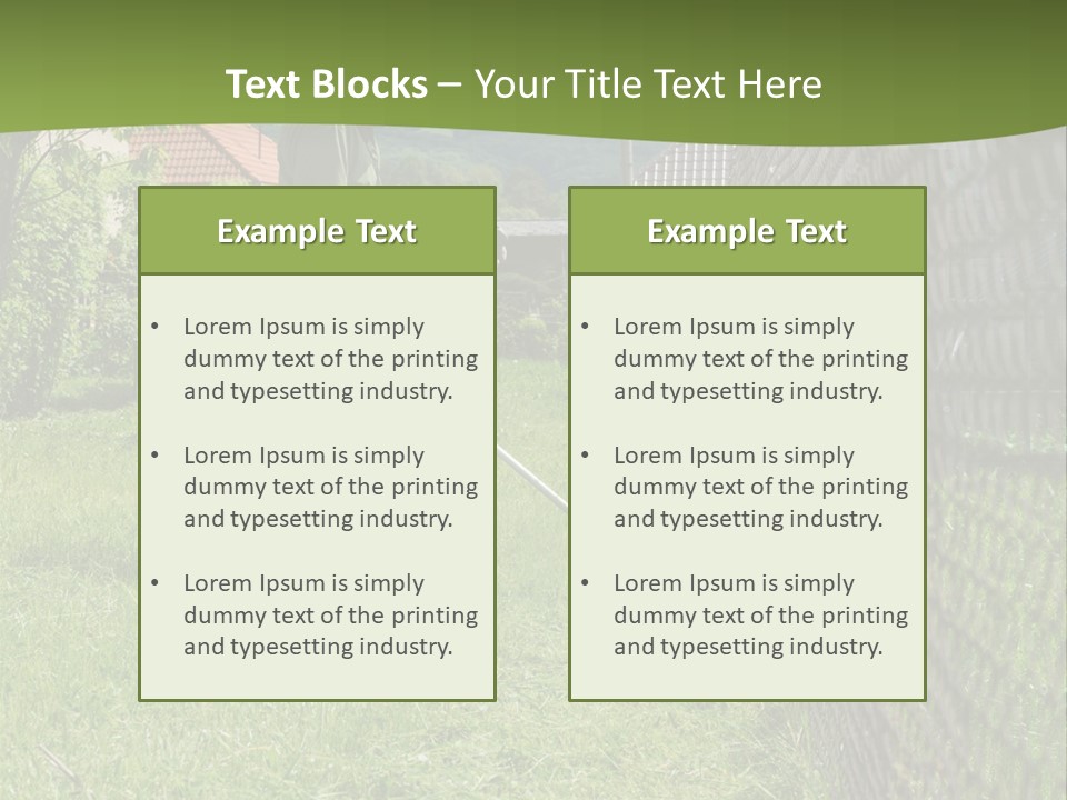 A Man Is Mowing The Grass With A Lawn Mower PowerPoint Template